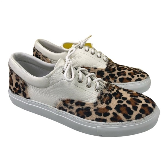 Diemme Men’s Iseo Leopard Haircalf Nappa Sneakers Size 10.5 - Picture 2 of 15